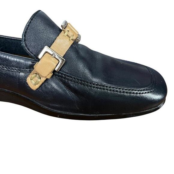 Enzo Angiolini Helene Womens Navy Square Toe Preppy Acedemia Flats Shoes 7 - Picture 2 of 16